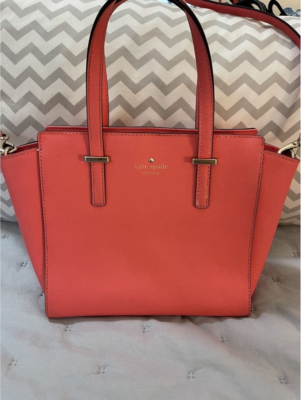 Kate Spade | Coral Saffiano Leather Satchel Crossbody - Picture 2 of 15